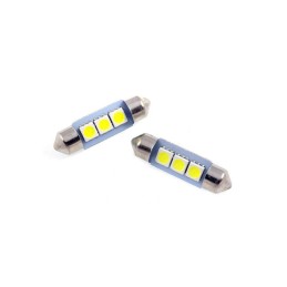 Bec sofit tip siguranta 31mm 3SMD 5050 12V fara functie Canbus 100lumen lumina alba