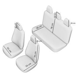 Huse scaun auto Umbrella pentru Volkswagen Golf 5 2004-2009 cu bancheta fractionata