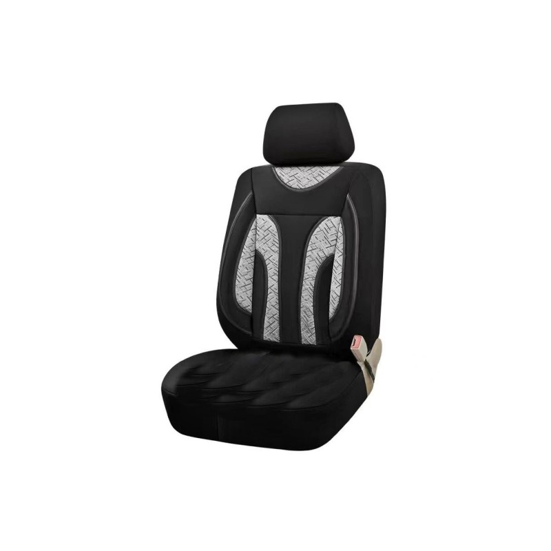Set 2 huse scaun auto universale pentru fata culoare negru cu rosu Set 2 huse scaun auto universale pentru fata culoare negru cu rosu