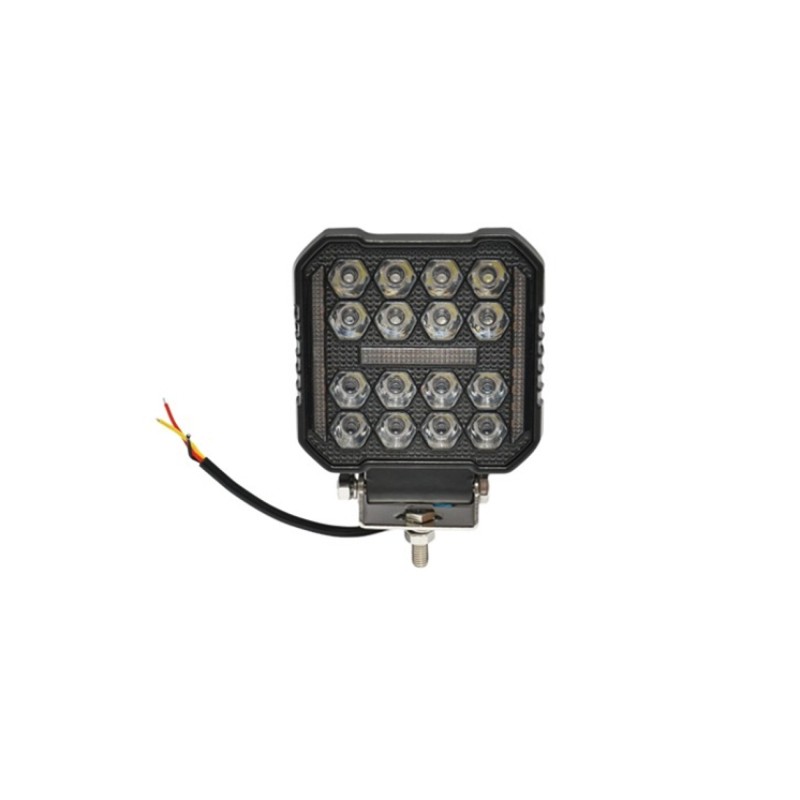 Proiector patrat LED cu DRL 9-80V alb-galben Proiector patrat LED cu DRL 9-80V alb-galben