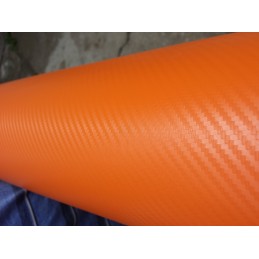 Rola folie carbon 3D portocaliu latime 1.27m x 30m