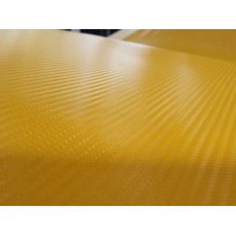 Rola folie carbon 3D galben TAXI latime 1.27m x 30m