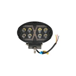 Proiector oval LED cu DRL 9-80V 24W carcasa aluminiu IP67
