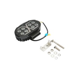 Proiector oval LED cu DRL 9-80V 24W carcasa aluminiu IP67