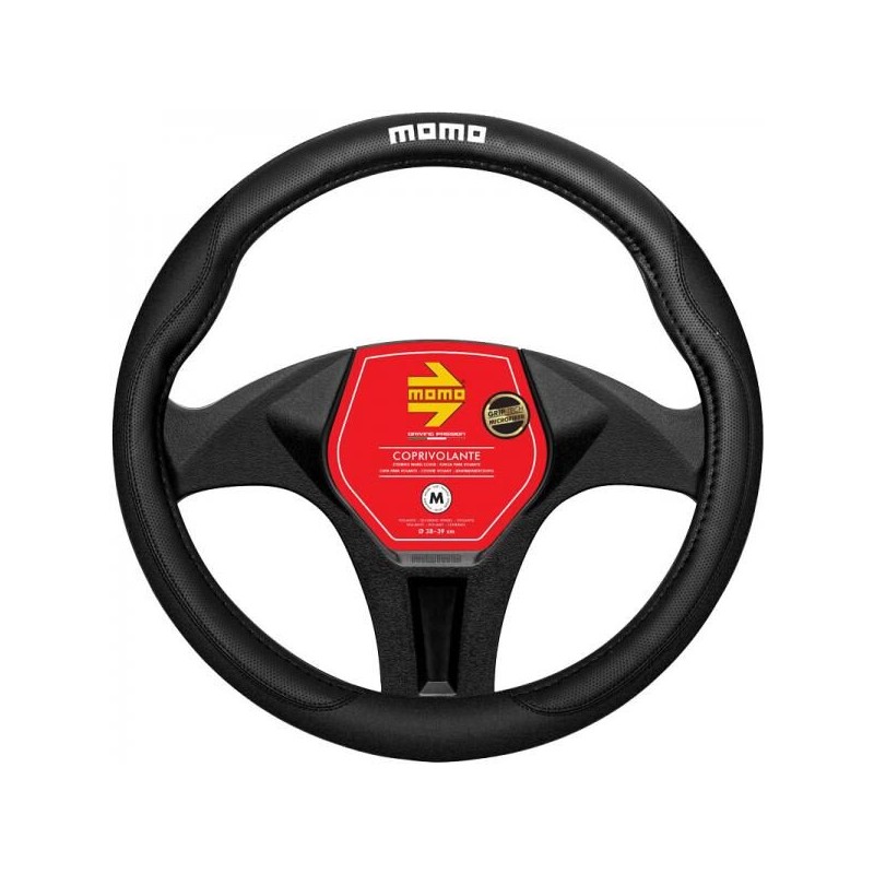 Husa volan MOMO Comfort, microfibra, negru cu cusatura rosie Husa volan MOMO Comfort, microfibra, negru cu cusatura rosie