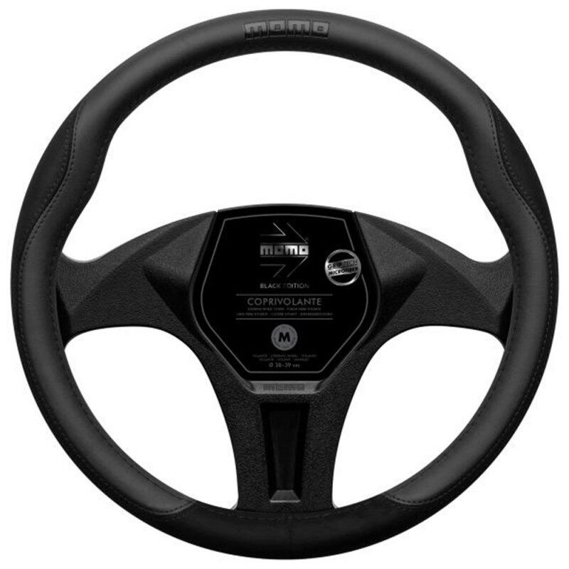Husa volan MOMO Comfort, microfibra, negru cu cusatura rosie Husa volan MOMO Comfort, microfibra, negru cu cusatura rosie