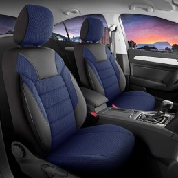Huse scaune auto DeluxeBoss Classico 11 piese albastru inchis