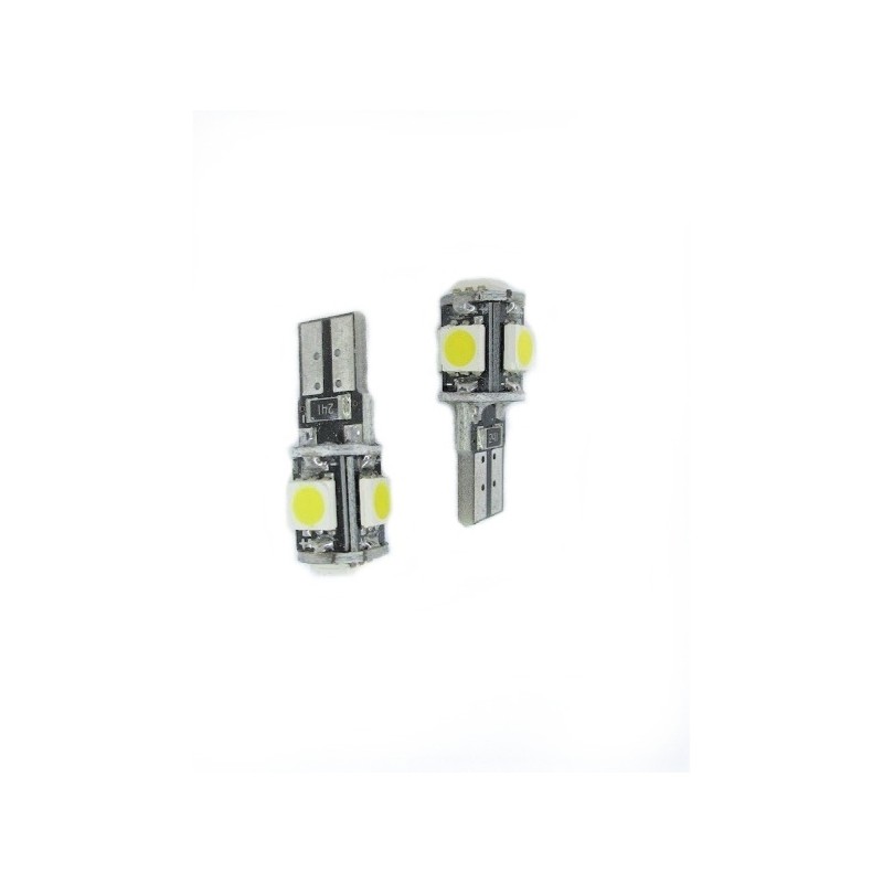 Bec Led T10 5 SMD 5050 Canbus culoare Alb 12V HL Bec Led T10 5 SMD 5050 Canbus culoare Alb 12V HL