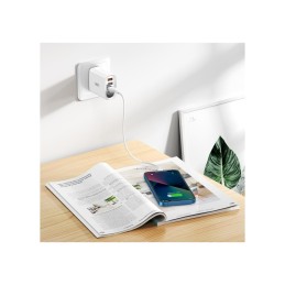 Incarcator retea 4 USB : 1USB Quick charge QC3.0 + 3USB 2.4A cu cablu Type-C