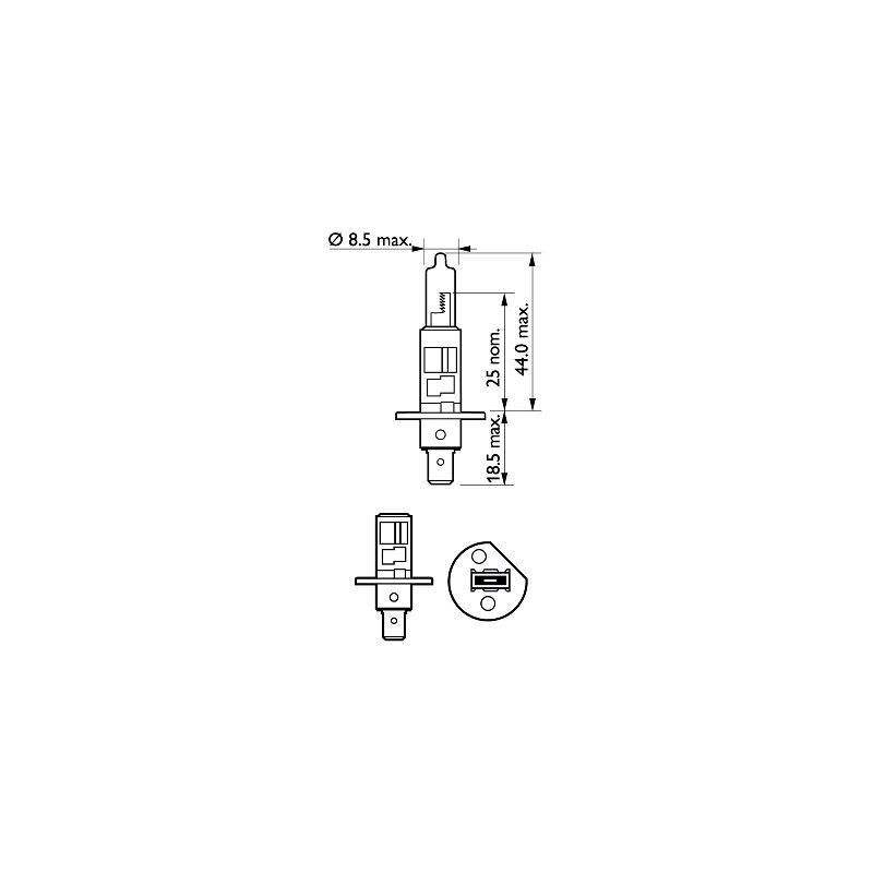 BEC FAR H1 55W 12V VISION (blister) PHILIPS