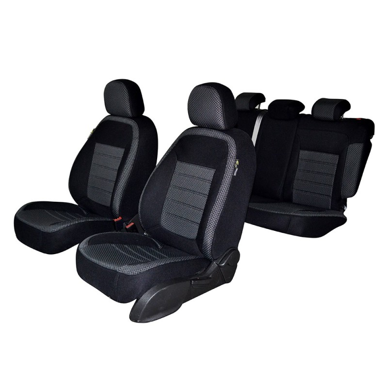 SET HUSE SCAUN UMBRELLA PENTRU DACIA DUSTER 2018-2022 (CU COTIERA SOFER. BANCHETA FRACTIONATA) CU TETIERE SPATE IN FORMA DE L