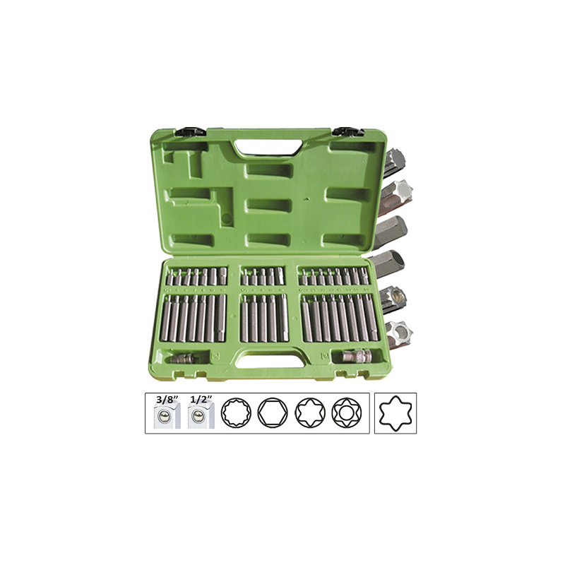 TRUSA SPECIALA CU 40 CAPETE SURUBELNITA PENTRU SURUBURI TORX 12-6 FETE JBM