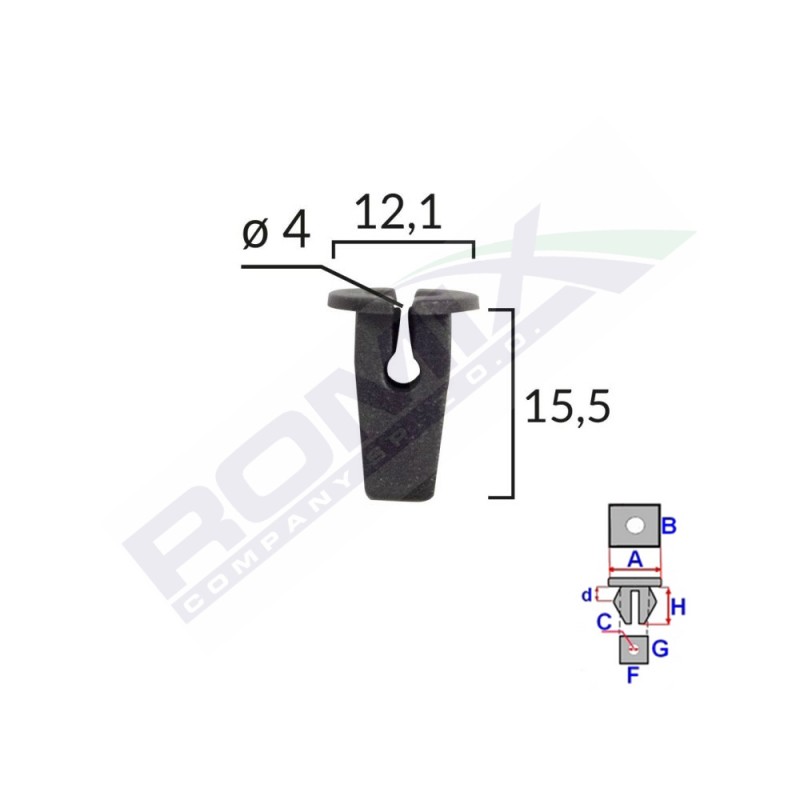 CLIPS FIXARE PENTRU VW SKODA - NEGRU SET 10 BUC