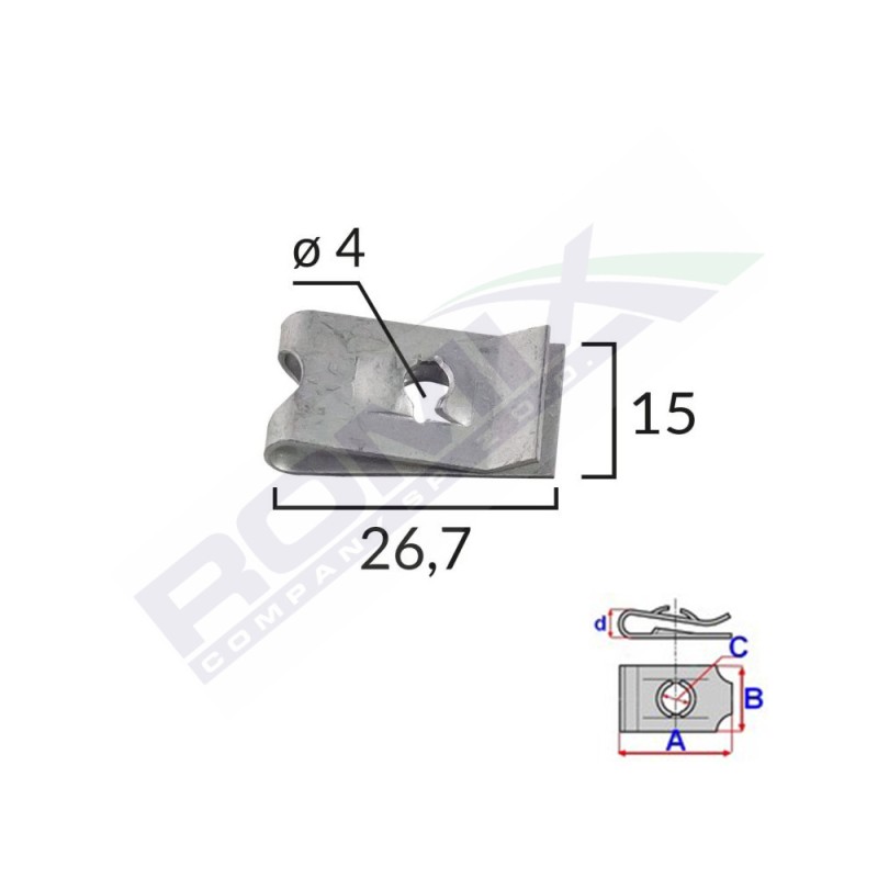 CLIPS METALIC FIXARE UNIVERSAL SET 10 BUC
