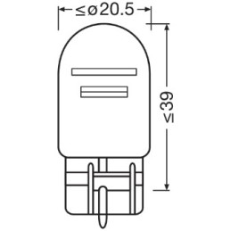 SET 2 BECURI 12V W21/5W ORIGINAL BLISTER OSRAM