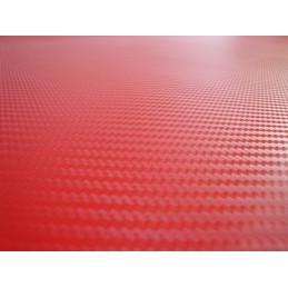 Rola folie carbon 3D rosie 10 m X 1.5m cu tehnologie de eliminare a bulelor de aer
