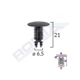 CLIPS TAPITERIE PENTRU CITROEN/ALFA ROMEO/PEUGEOT - NEGRU SET 10 BUC