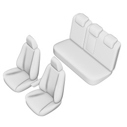 SET HUSE SCAUN UMBRELLA PENTRU NISSAN QASHQAI 2014-2021 (BANCHETA FRACTIONATA) CU TETIERE IN FORMA DE L