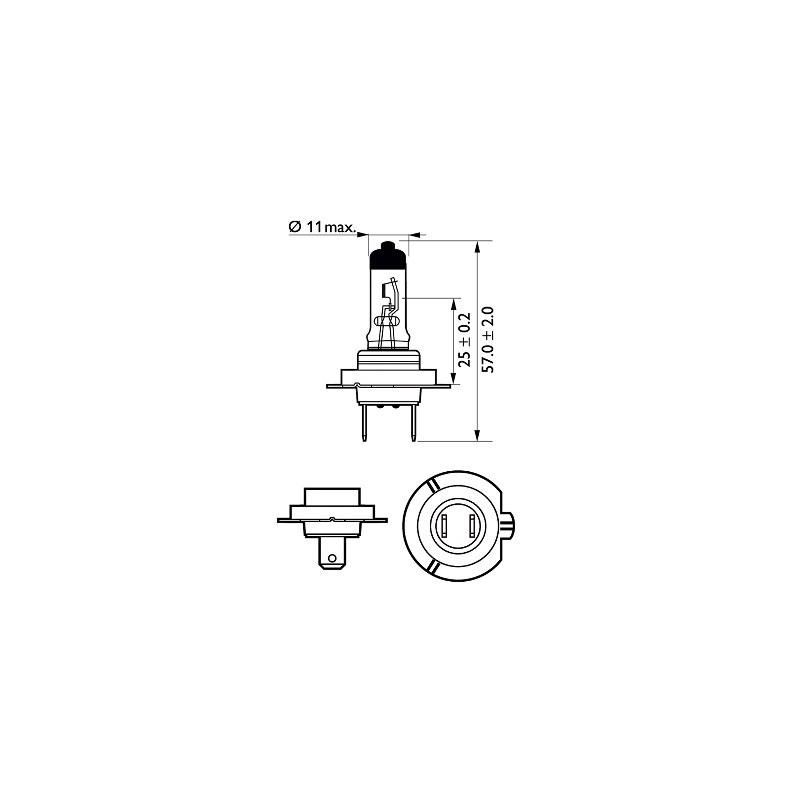 BEC FAR H7 55W 12V RACING VISION GT200 (blister) PHILIPS