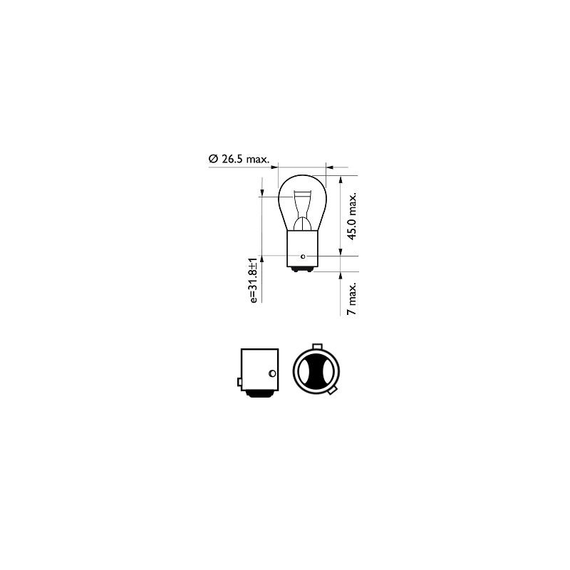 SET 2 BECURI STOP FRANA P21/4W 12V (blister) PHILIPS