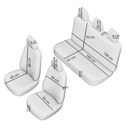 SET HUSE SCAUN BRONCO GRI