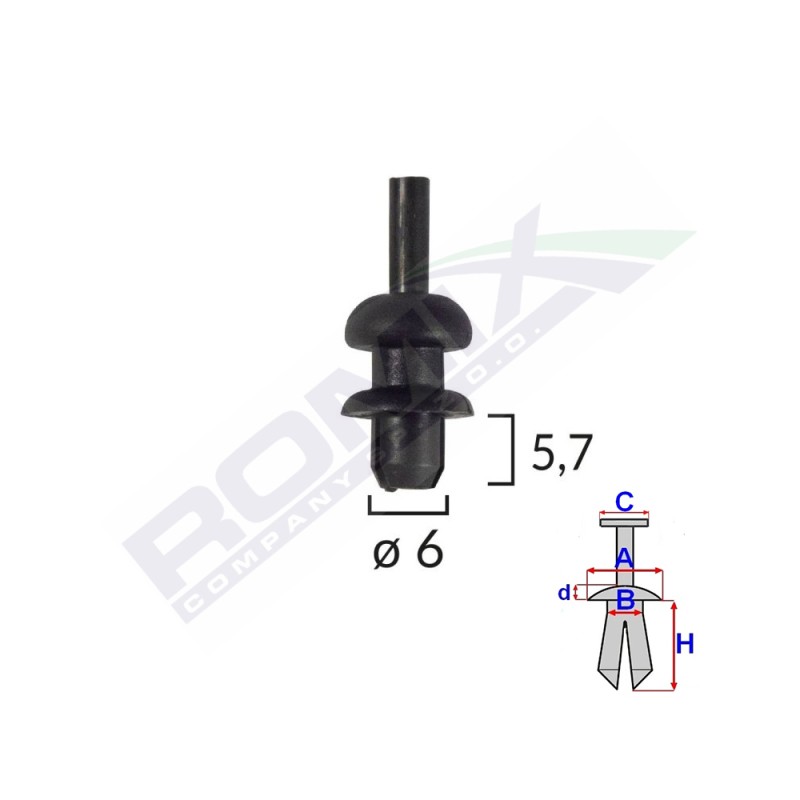CLIPS FIXARE AGATATOR CITROEN FIAT PEUGEOT SEAT SKODA - NEGRU SET 10 BUC