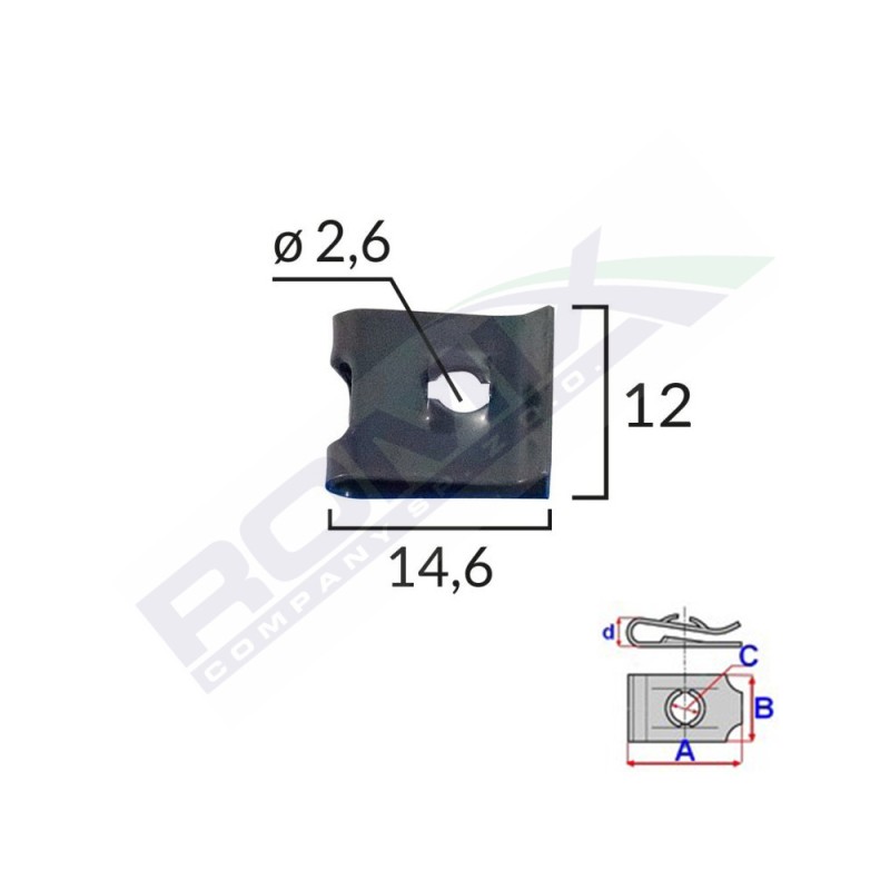 CLIPS FIXARE UNIVERSAL - NEGRU SET 25 BUC