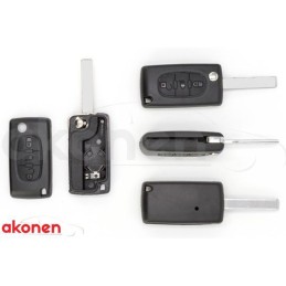 CARCASA CHEIE CONTACT PENTRU CITROEN BERLINGO / C2 / C3. 3 BUTOANE. CU CHEIE