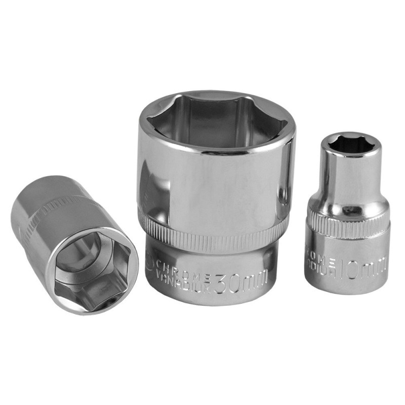 TUBULARA HEXAGONALA SCURTA 1/2 18MM CROMAT JBM
