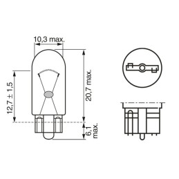 BEC 24V W5W 5W ECO TRUCK SET 10 BUC BOSCH