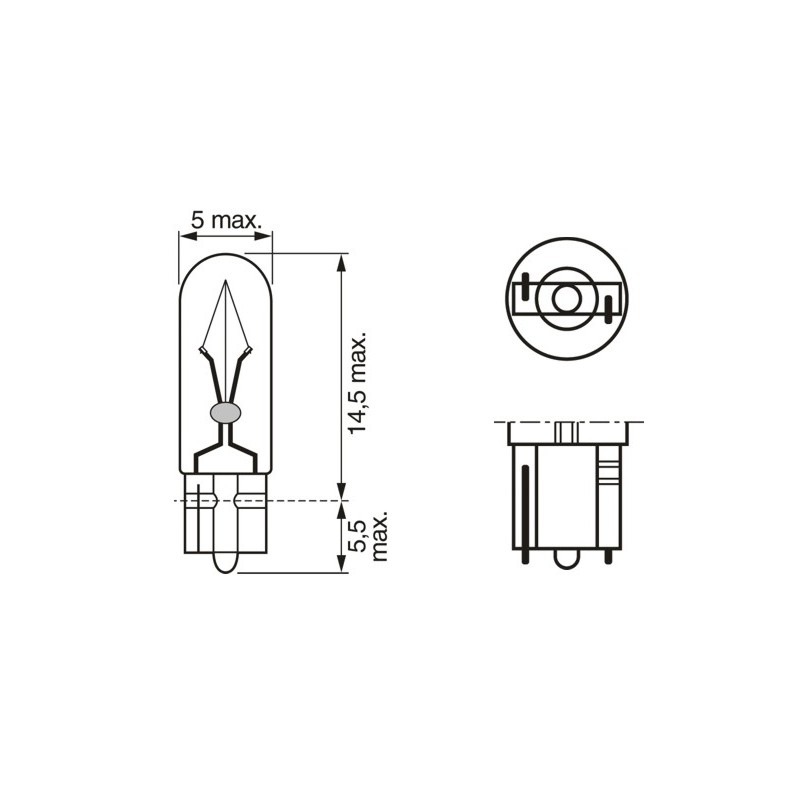BEC 12V PBT5 1.2W PURE LIGHT SET 10 BUC BOSCH