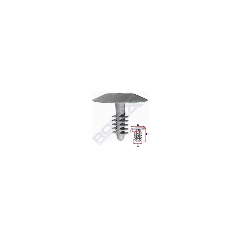 CLIPS TAPITERIE PENTRU UNIVERSAL 10.6X12MM - GRI SET 10 BUC