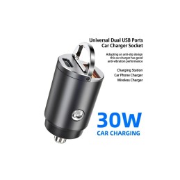 Mufa incaricator auto mini cu Quick Charge USB QC4.0 100W si PD30W