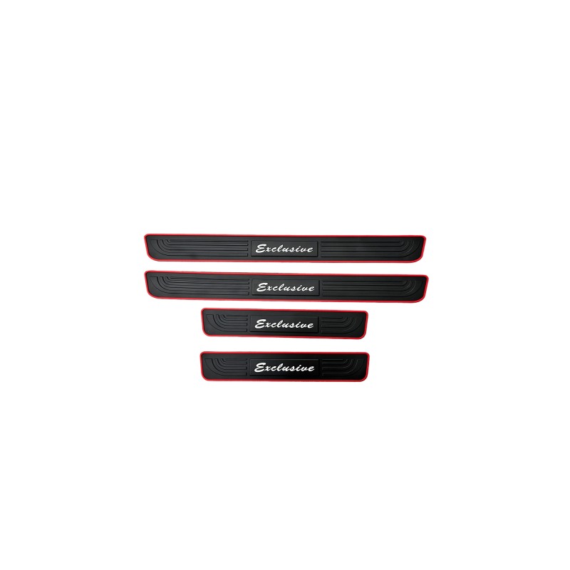 Set 4 ornamente protectie praguri din cauciuc