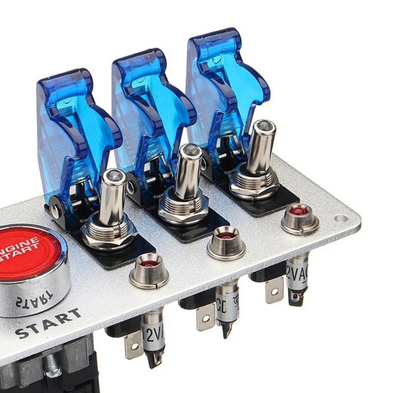 Panou cu 3 intrerupatoare ,buton pornire cu releu si cablaj