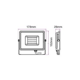 Proiector LED 20W Cip SAMSUNG SMD Corp Gri 6400K