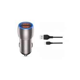 Incarcator auto SMART Quick charge USB QC3.0 36W + cablu Micro USB