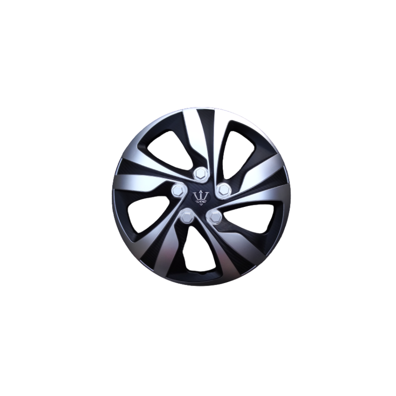 Set 4 capace roti model EVO negru+argintiu 14Inch