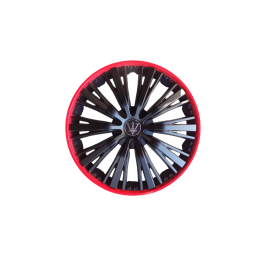 Set 4 capace roti model EVO negru+rosu 15Inch