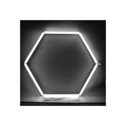 Set lumini LED hexagonale 42W 6000K alb rece pentru garaj/atelier