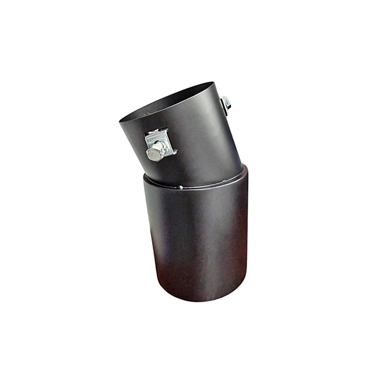 Ornament toba inox universal negru mat diametru 76mm Ornament toba inox universal negru mat diametru 76mm