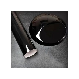 Rola folie auto autocolant PVC negru lucios 1.52m x 30m cu tehnologie eliminare bule