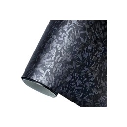 Folie auto autocolant Pet Premium carbon forjat mat 1.52m x 1m cu tehnologie eliminare bule