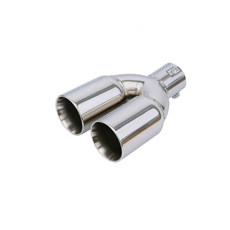 Ornament toba inox dublu universal cromat diametru 76mm Ornament toba inox dublu universal cromat diametru 76mm