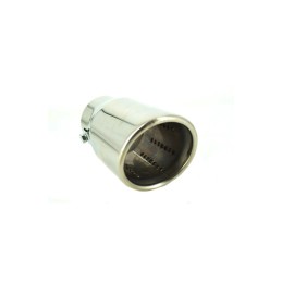 Ornament toba inox Premium, model tesit cu perforatii, intrare 6.5 cm, iesire 6.9 cm, lungime 15 cm