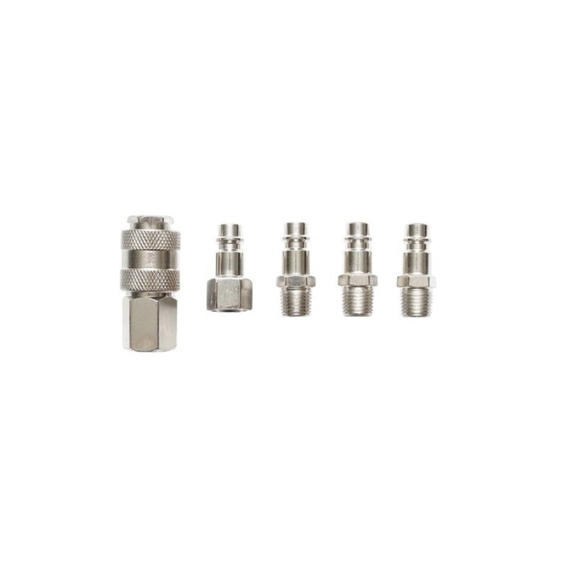 Set 5 cuple rapide 1/4 BSPT pentru furtunuri aer comprimat si scule pneumatice Crownman