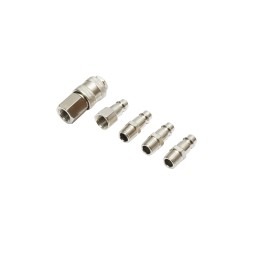 Set 5 cuple rapide 1/4 BSPT pentru furtunuri aer comprimat si scule pneumatice Crownman