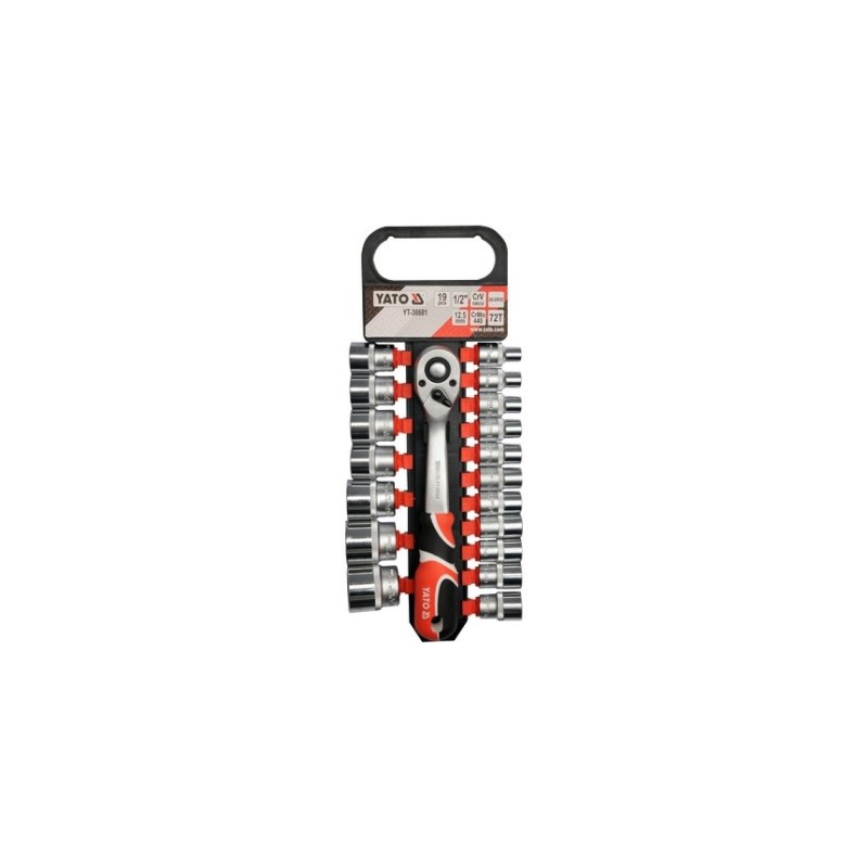 Set tubulare si antrenor 19 piese 1/2Inch Yato