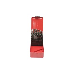 Set 25 burghie elicoidale 1–13mm pentru metal cu tija cilindrica