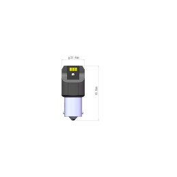 Bec auto o faza BA15S P21W T.V. 6SMD 3020 12V CANBUS nonpolar 330 lumen